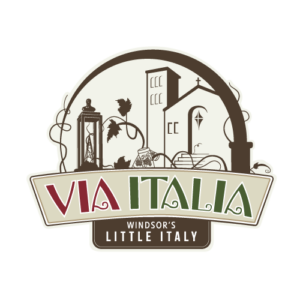 Via Italia Windsor's Little Italy logo Tour di via Italia bike race sponsor